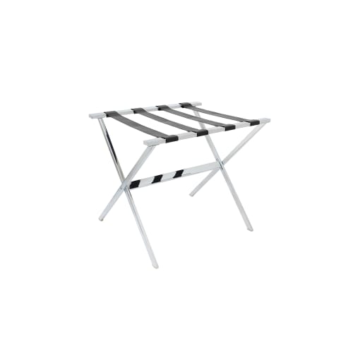 London Luggage Rack, Stainless Steel with Black Straps